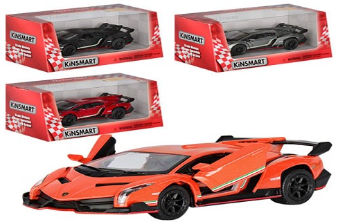 Машина метал KINSMART&quot; KT5367W (96шт/4) Lamborghini Veneno, в кор.16*8,5*7,5cm&quot;