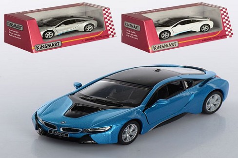 Модель легкова 5&#039;&#039; KT5379W BMW i8 метал.інерц.відкр.дв.4кол.кор./96/