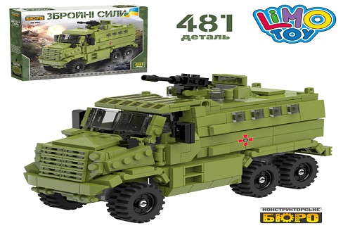 Конструктор KB 002 (24шт) військова техніка, 19,5см, 481дет, в кор-ці,  45-33,5-7см