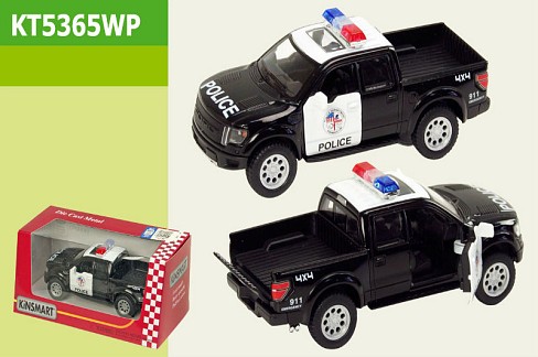 Машина метал KINSMART&quot; KT5365WP (96шт/4) &quot;Ford F-150 SVT (Police)&quot;, в коробці 16*8*7,5см&quot;