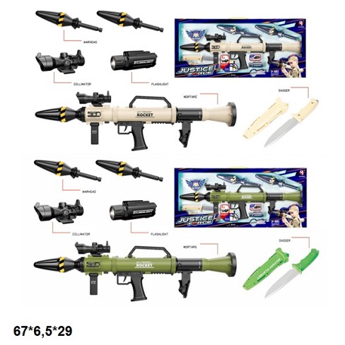 Базука M037/D037(033/D033 з аксес.батар.муз.світ.2в.кор.67*6,5*29 /12/