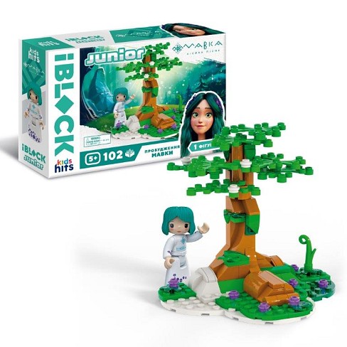 Конструктор Kids hits IBLOCK JUNIOR арт. PL-921-519 (24шт) МАВКА, 102 дет, 1 фігурка, наліпки, татую