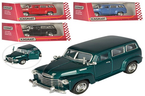 Машина метал.Kinsmart&quot; KT5006W (96шт/4) &quot;Chevrolet Suburban Carryall 1950&quot; в кор. 16*8,5*7,5см&quot;