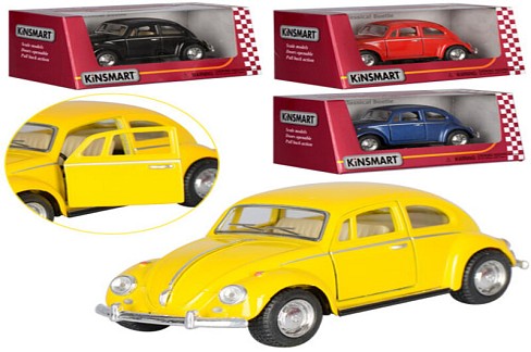 Модель легкова 5&#039;&#039; KT5057W VOLKSWAGEN CLASSICAL BEETLE 1962 метал.інерц.відкр.дв.4кол.кор./96/