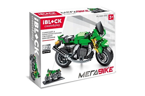 Конструктор IBLOCK арт. PL-920-183 (36шт/2) 227дет., МЕГАBIKE, в зібраній короб. 28*21*5,5см