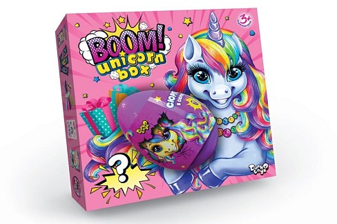 Boom! Unicorn Box (яйце-бомбочка для ванни+для творчості) (6) укр ПокBUB-01-01U