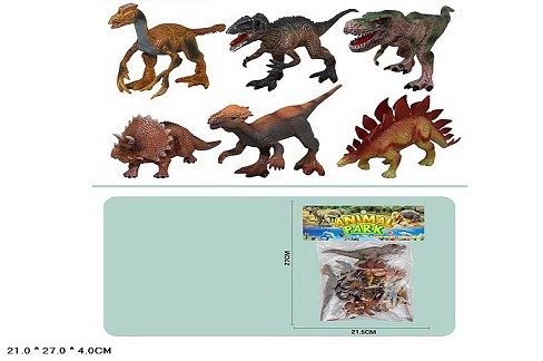 Тварини арт. 8801-59 (96шт/2) динозаври 6 шт  пакет. 21*27*4см