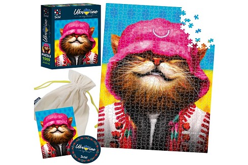 Puzzle Smiling cat in pink hat &quot; 1000 шт DT1000-07&quot;