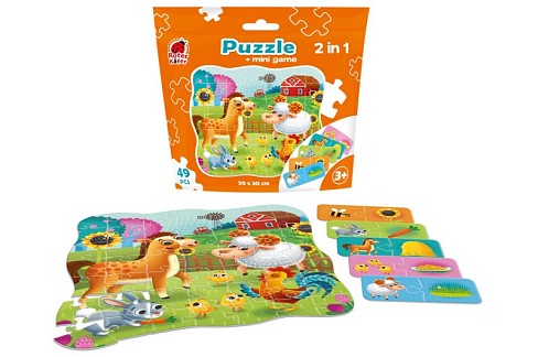 Puzzle in stand-up pouch 2 in 1. Farm&quot; RK1140-05&quot;