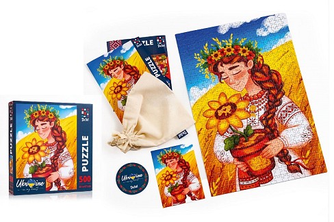 Puzzle «Ukrainian girl with the sunflower» DT500-05