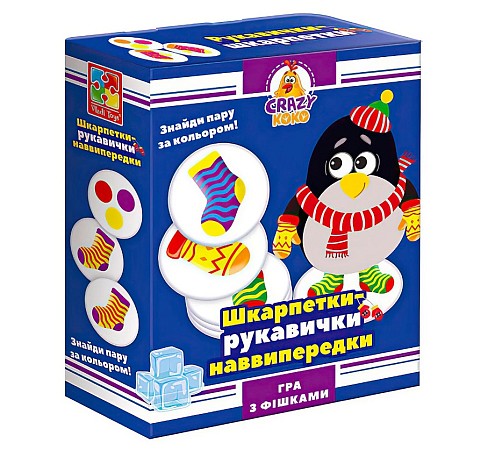 Гра настільна Vladi Toys розважальна Crazy Koko Шкарпетки-рукавички&quot; VT8025-05 (укр)&quot;