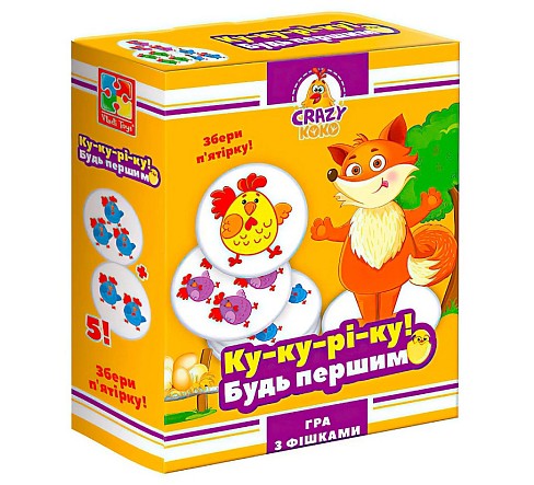 Гра настільна Vladi Toys розважальна Crazy Koko Ку-ку-рі-ку!&quot; VT8025-08 (укр)&quot;