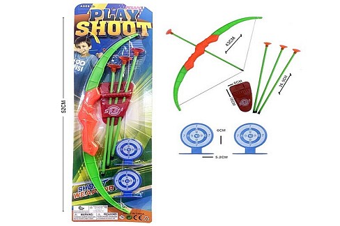 Лук та стріли арт. S188-09 (240шт/2)   мішень, планш. 52*14,5см