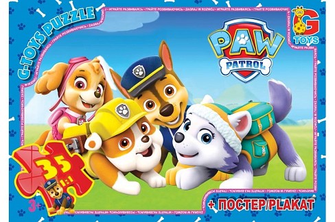 Пазли ТМ G-Toys&quot; із серії &quot;Paw Patrol&quot; (Цуценячий патруль), 35 елементів  PW0821&quot;