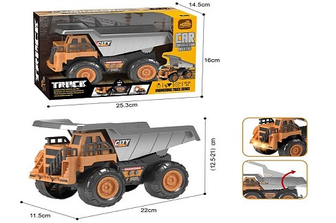 Будівельна техніка арт.210-21 (72шт/2) самоскид батар.,світло,звук,короб 25,3*16*14,5см