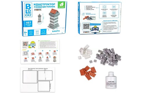 Будівельний набір для творчості з міні-цеглинок BLOCKY Башта Strateg (31022)