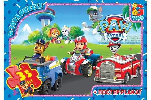 Пазли ТМ G-Toys&quot; із серії &quot;Paw Patrol&quot; (Цуценячий патруль), 35 елементів  PW0819&quot;