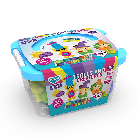 Trolls and creatures box ТМ Lovin Набір для ліплення з тістом  Ок41220