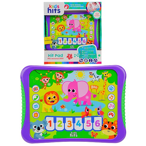 Планшет Kids Hits арт. KH01/005 (48шт)Мій веселий Zoo&quot;батар, на укр,назви тварин,звуки,вірши,мелоді&quot;