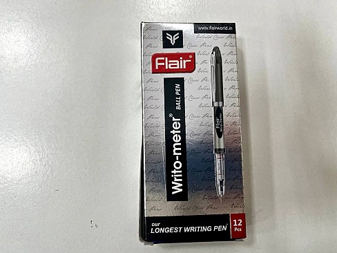 Ручка масляна Flair Writo-meter Jumbo 12,5 км. Чорна(12/1152) ШТ