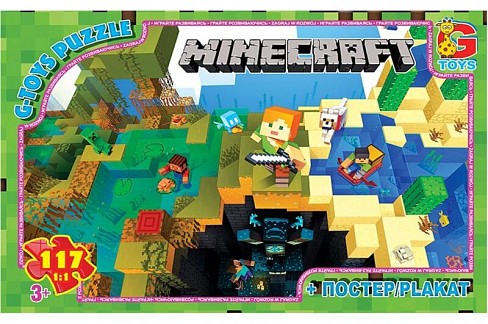 Пазли ТМ G-Toys&quot; із серії  &quot;Minecraft&quot; (Майнкрафт), 117 ел.  MC793&quot;