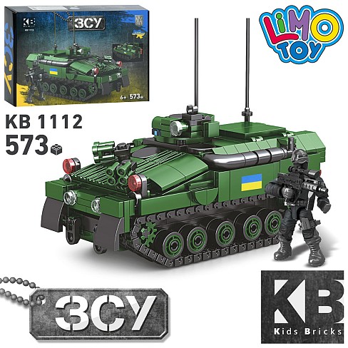 Конструктор KB 1112 (8шт) військовий, бронетранспортер, фігурки, 573дет, в кор-ці 32-22-6см