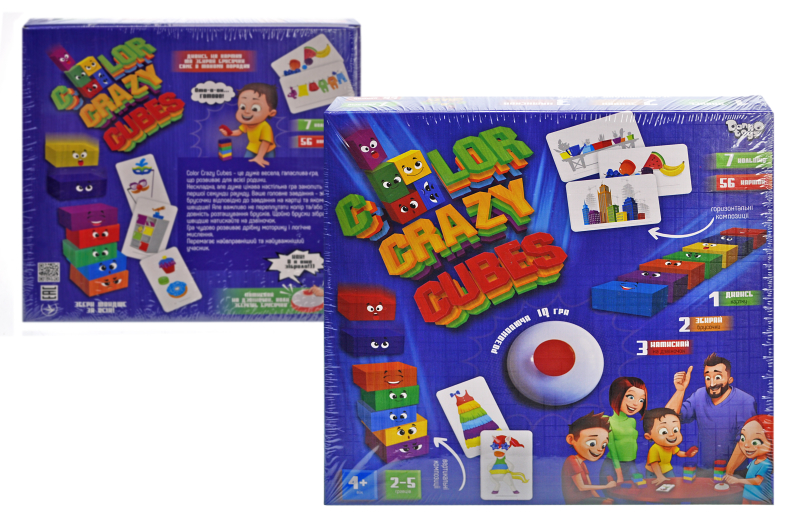 Розвиваюча настільна гра Color Crazy Cubes&quot; укр (10) CCC-02-01U ШТ&quot;