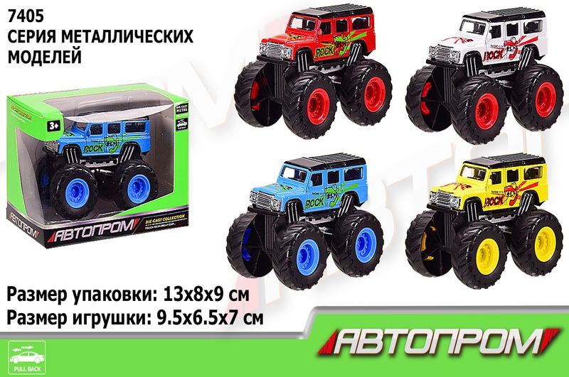 Машина мет. АВТОПРОМ арт. 7405 (96шт/2) 1: 50,4 кольори, короб. 13 * 8 * 9 см