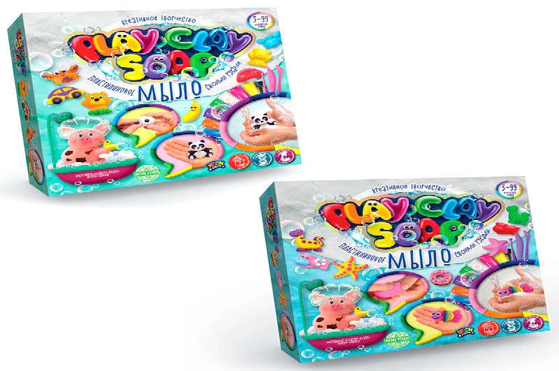 Пластилінове Мило PLAY CLAY SOAP&quot; великий укр (6) PCS-01-01U,02U ШТ (ліпка)&quot;