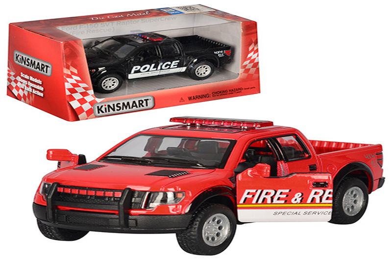 Машина метал KINSMART&quot; KT5365WPR (96шт/4) &quot;Ford F-150 SVT (Police/Fire)&quot;, в коробці 16*8*7,5см&quot;