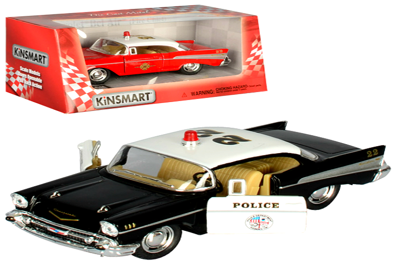 Машина метал.Kinsmart&quot; KT5325W &quot;Пожарная&quot; Chevrolet Bel Air (96шт/4)в кор.16*8,5*7,5cm&quot;