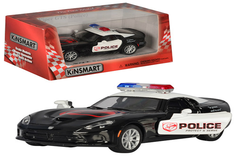 Машина метал KINSMART&quot; KT5363WP (96шт/4) &quot;SRT Viper GTS (Police)&quot;, в коробці 16*8*7,5см&quot;