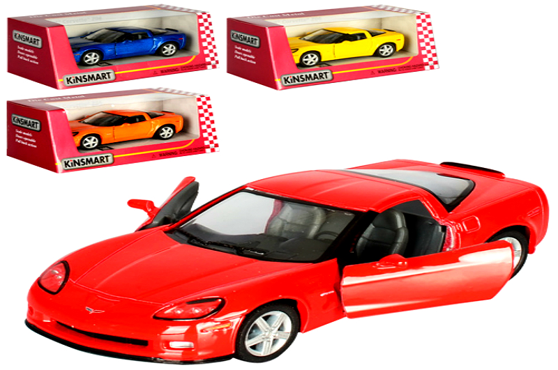 Модель легкова 5&#039;&#039; KT5320W CHEVROLET CORVETTE Z06 (2007) метал.інерц.відкр.дв.4кол.кор./96/