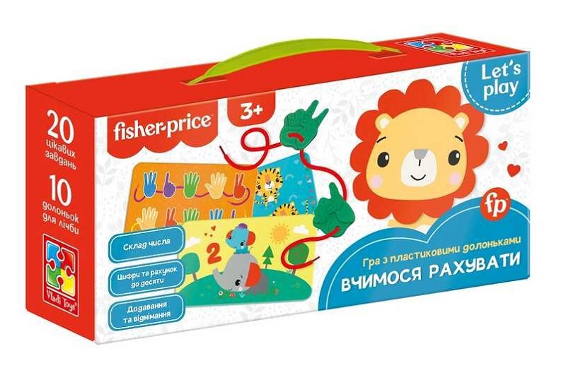 Гра з пластиковими долоньками Fisher-Price. Вчимося рахувати&quot; VT2905-25 (укр)&quot;