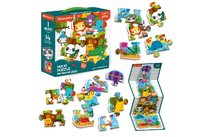 Maxi puzzle Fisher-Price. Мої веселі друзі&quot; VT1711-10 (укр)&quot;