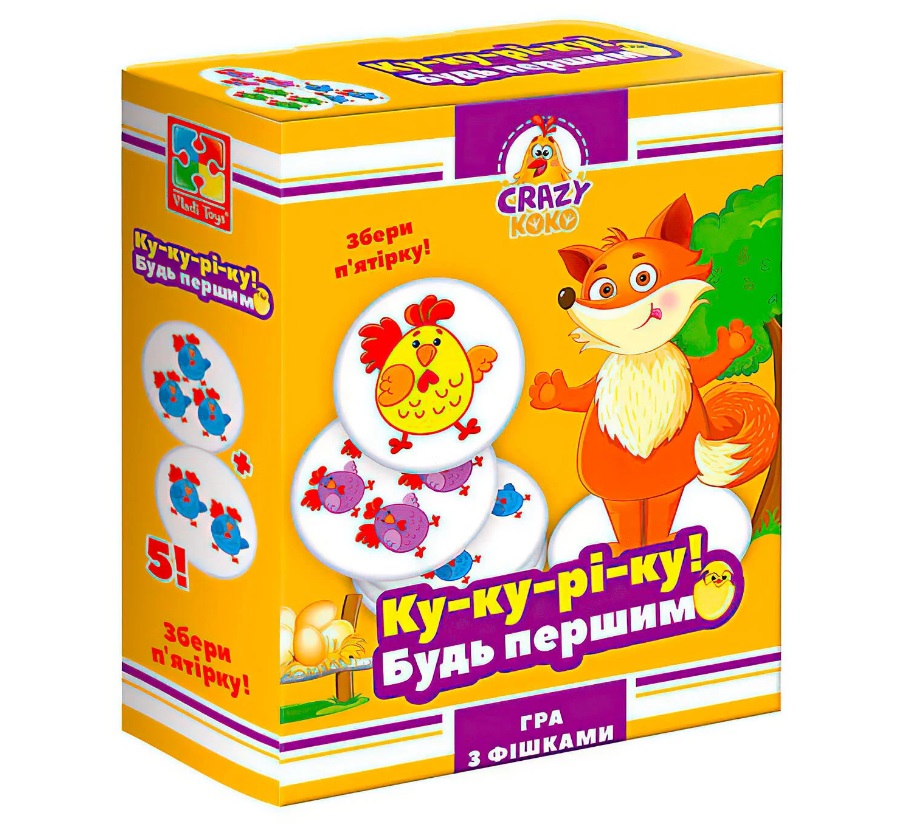 Гра настільна Vladi Toys розважальна Crazy Koko Ку-ку-рі-ку!&quot; VT8025-08 (укр)&quot;