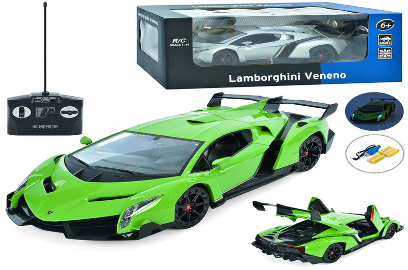 Машина CL1404 (6шт) р/к, Lamborghini Veneno, 1:14, акум, 35см, світло, гумові колеса, USBзарядне,