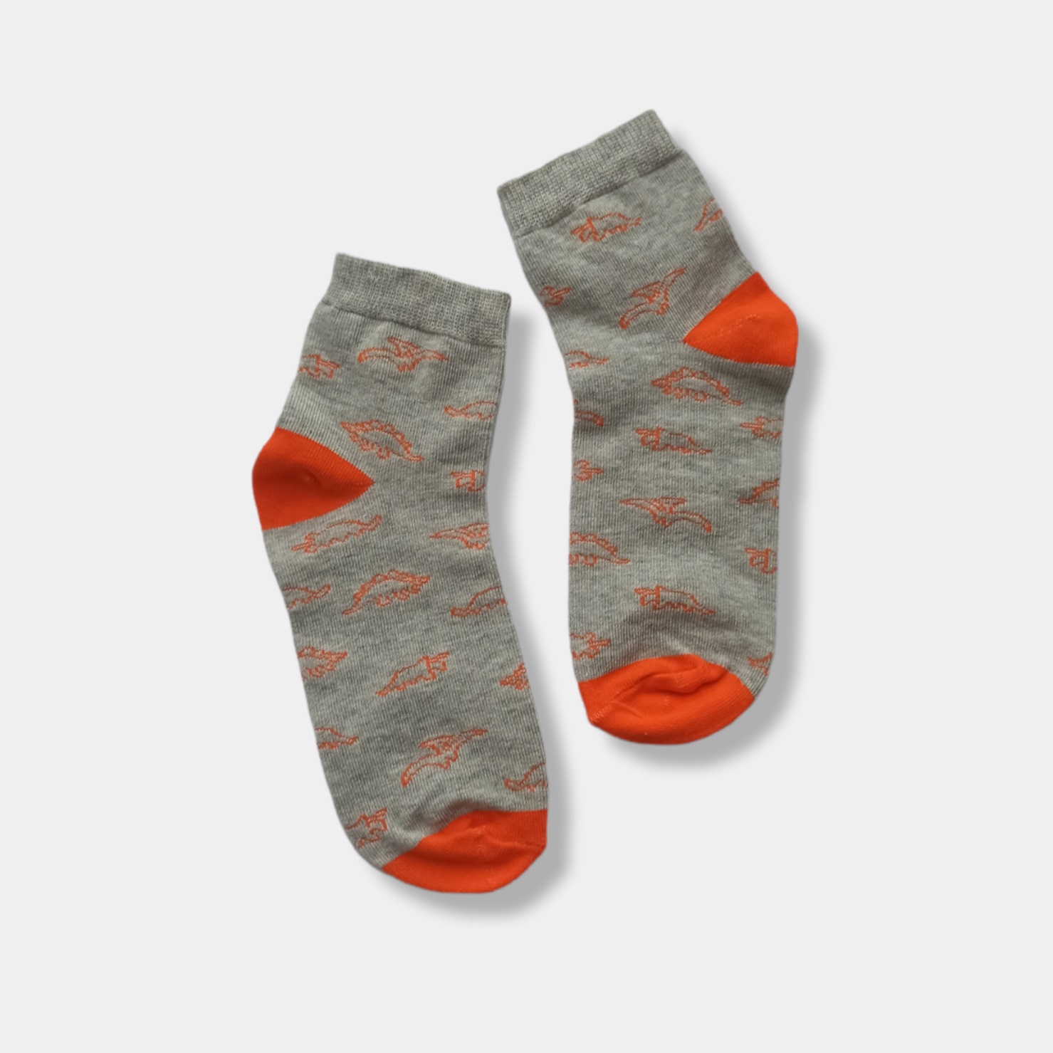 Шкарпетки дитячі Twinsocks 304 р.14-16 Динозаври сірий меланж (7073ш)