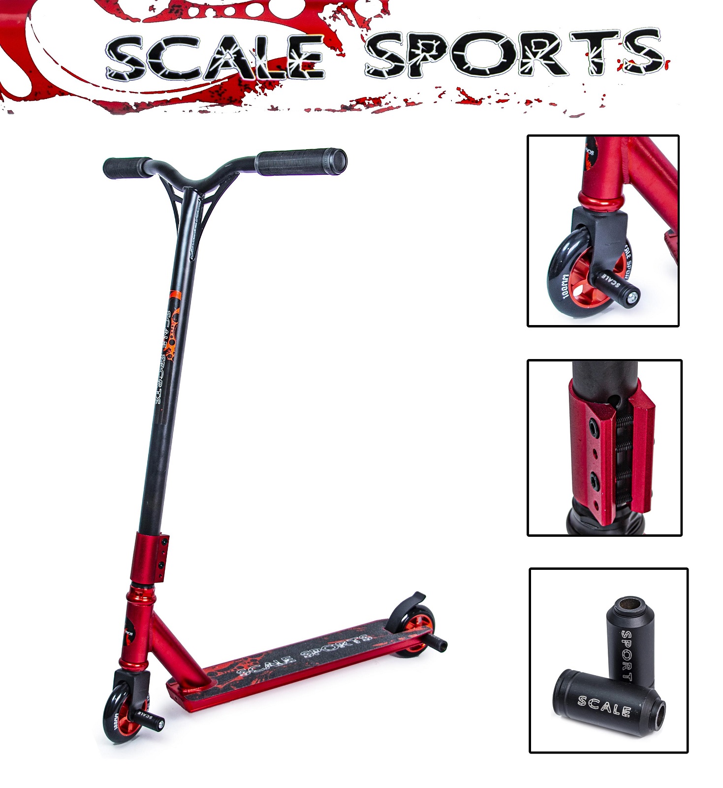 ТРЮКОВИЙ САМОКАТ SCALE SPORTS STORM ЧЕРВОНИЙ